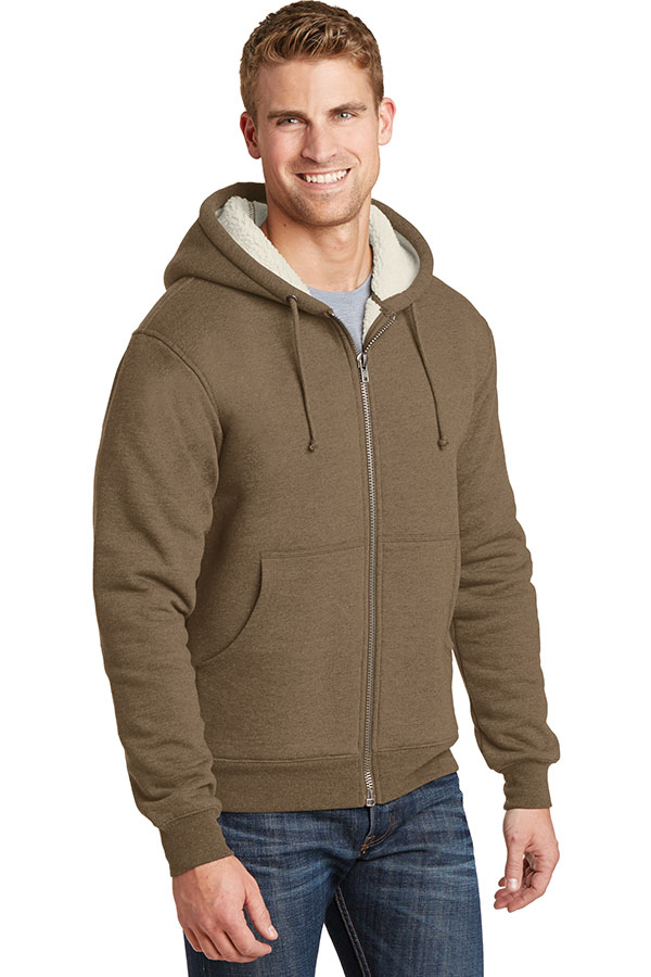 CornerStone ® Heavyweight Sherpa-Lined Hooded Fleece Jacket
